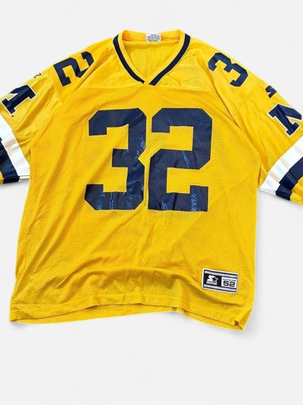 Starter Men's Yellow and Navy T-shirt